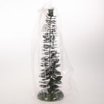 Product Candle Holder in Green Metal Christmas Tree Design 45cm