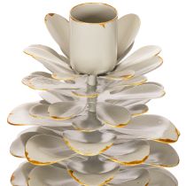 Product **Ceramic Pine Cone Candle Holder for Taper Candles 17cm**

```html
<h2>Ceramic Pine Cone Candle Holder for Taper Candles</h2>

<p>
This ceramic candle holder is designed in the shape of a pine cone, adding a winter-themed charm to your home décor. Finish