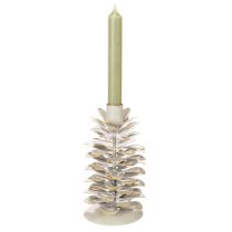 Product **Ceramic Pine Cone Candle Holder for Taper Candles 17cm**

```html
<h2>Ceramic Pine Cone Candle Holder for Taper Candles</h2>

<p>
This ceramic candle holder is designed in the shape of a pine cone, adding a winter-themed charm to your home décor. Finish