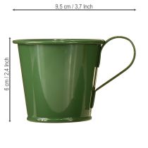 Product Taper candle holder cup candle holder dark green H6cm 6pcs