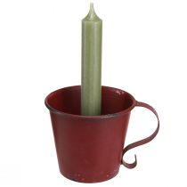 Product Candle holder vintage cup decoration wine red Ø9.5cm H8cm 3pcs