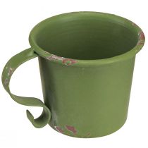 Product Candle holder vintage cup metal green Ø7cm H6cm 2pcs