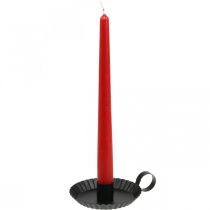 Product Candlestick black metal stick candle holder Ø9.5cm 4pcs