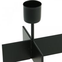 Product Candlestick black, candlestick advent wreath 40cm H8cm