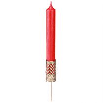 Product Stick candle holders, gold, Ø22mm, H10cm, 4 pieces