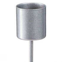Product Stick candle holder candle holder silver grey Ø2.5cm H11cm 16 pcs
