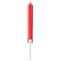 Product Stick candle holder silver Ø22mm 10.5cm 12 pcs