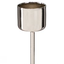 Product Stick candle holder silver Ø22mm 10.5cm 12 pcs