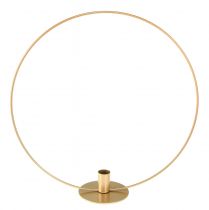 Product Decorative metal ring candle holder champagne Ø35cm