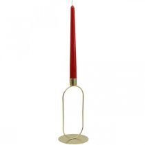 Product Candlestick Oval Candlestick Gold Ø10cm H21cm