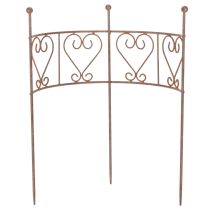 Product Semi-circular trellis with heart ornament. Perfect for rustic garden decoration. 42cm