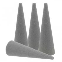 Product OASIS® floral foam cone SEC grey, dry foam H24cm Ø8cm 6 pieces