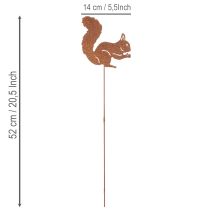 Product Rustic Metal Squirrel Garden Stake Set – 52cm, 2 Pieces