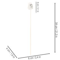 Product Ghost Figures on Wooden Sticks Halloween Decoration 54cm Set of 8