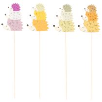 Product Decorative Wooden Hedgehog Family Garden Stakes 34cm, Set of 12