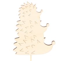 Product Decorative Wooden Hedgehog Family Garden Stakes 34cm, Set of 12