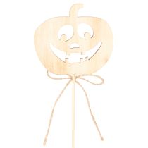 Product Wooden Pumpkin Picks with Faces, 31cm, 12-Pack – Halloween and Autumn Decoration