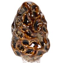 Product Artificial morel mushroom decorative stake for plant pots and table, 13cm, 2 pieces