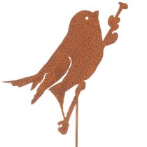 Product Metal Bird Garden Stake with Rustic Finish, 52cm