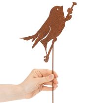 Product Metal Bird Garden Stake with Rustic Finish, 52cm