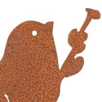Product Metal Bird Garden Stake with Rustic Finish, 52cm