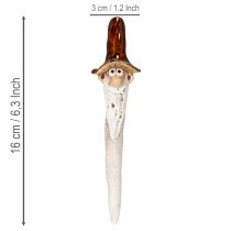Product Decorative garden gnome figure for plant pots, 16cm, 2 pieces