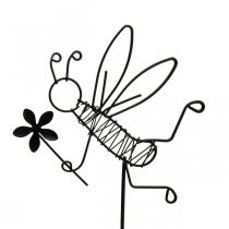 Product Flower plug metal bee decoration black 8.5cm 4pcs
