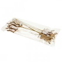 Product Flower plug bunny decorative plug wood wire 5.5x0.5x7cm 12pcs