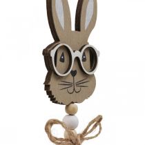 Product Flower plug bunny with glasses decorative plug wood 4×7.5cm 12pcs