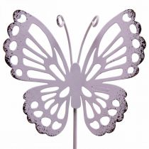 Garden stake butterfly metal three-colored L25cm 6pcs