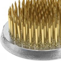 Product Pin hedgehog, Kenzan, Ikebana, arrangement base metal silver, round Ø5cm