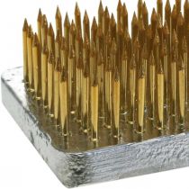 Product Pin hedgehog Kenzan rectangular silver brass 50×35mm