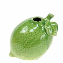 Stoneware vase lime green 10cm