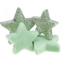 Product Scatter decoration Christmas stars scatter stars green Ø4/5cm 40p