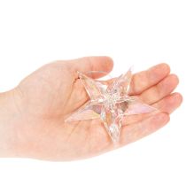 Product Acrylic Hanging Star Decoration Iridescent Clear 9cm Set of 6