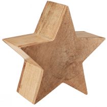 Product Star decoration wooden table decoration mango wood for standing natural Ø24cm