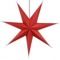 Product Star Decoration Lamp Red Paper Jute for Hanging 75x20cm