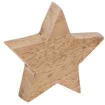 Product Wooden Star Decoration Set 5cm Mint Green and White 9 Pieces