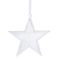 Star for hanging Transparent Plastic 12cm 3pcs