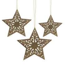 Product Star Gold for hanging 8cm - 12cm 9pcs