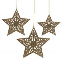 Product Star Gold for hanging 8cm - 12cm 9 pcs