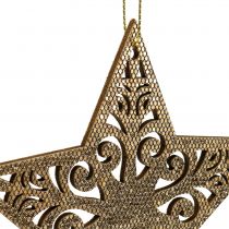 Product Star Gold for hanging 8cm - 12cm 9 pcs