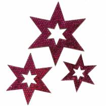 Product Scatter decoration star purple 3-5cm 48 pcs