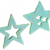 Product Decorative stars for handicrafts Mint self-adhesive foam rubber 4cm 36pcs