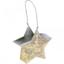 Decorative star metal for hanging and decorating Golden Ø13cm