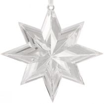 Product Star plastic clear for hanging 15cm 6pcs