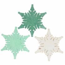 Product Christmas Scatter Star Green, White Assorted 4cm 72pcs