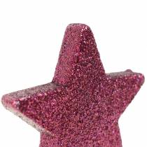 Product Scattered glitter star 6.5cm pink 36pcs