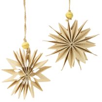 Product Paper stars, natural colors, Ø10cm, 6 pieces