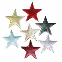 Product Deco star different colors matt 4cm 12pcs